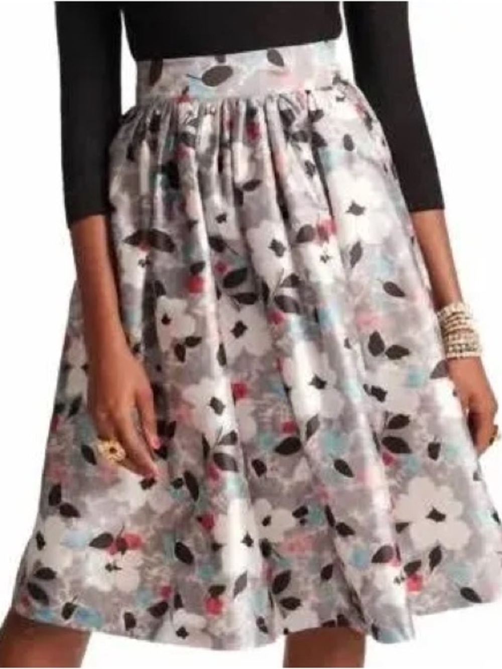 NWT Frances Valentine Barbara Midi Skirt -poppy party -Large